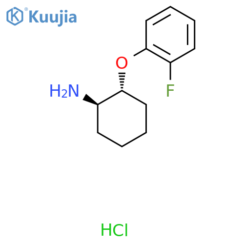 (1R,2R)-2-(2-Fluorophenoxy)cyclohexan-1-amine;hydrochloride structure
