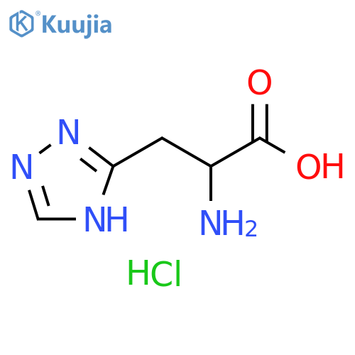 1H-1,2,4-Triazole-5-propanoic acid, α-amino-, hydrochloride (1:2) structure