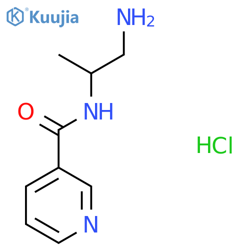N-(1-Aminopropan-2-yl)pyridine-3-carboxamide;hydrochloride structure