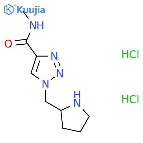 N-Methyl-1-(pyrrolidin-2-ylmethyl)triazole-4-carboxamide;dihydrochloride structure