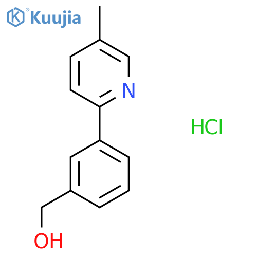 [3-(5-Methylpyridin-2-yl)phenyl]methanol;hydrochloride structure