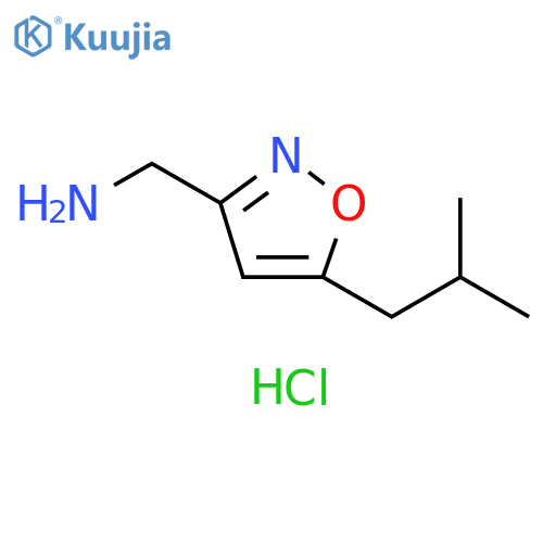 3-Isoxazolemethanamine, 5-(2-methylpropyl)-, hydrochloride (1:1) structure