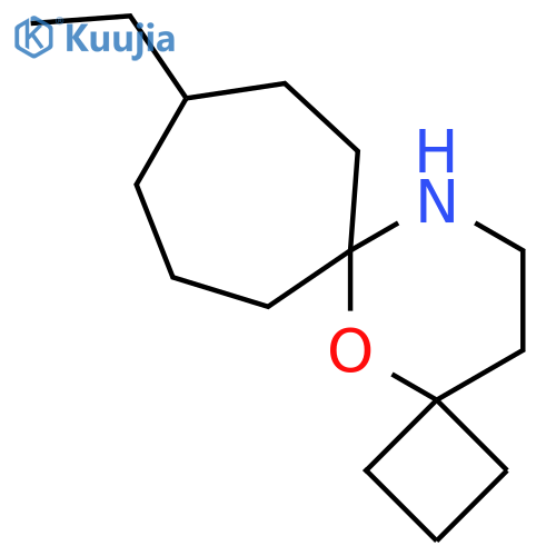 9-ethyl-5-oxa-13-azadispiro3.1.6^{6}.3^{4}pentadecane structure