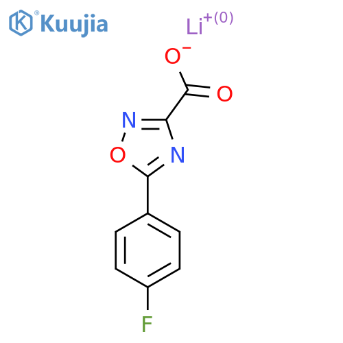 Lithium;5-(4-fluorophenyl)-1,2,4-oxadiazole-3-carboxylate structure