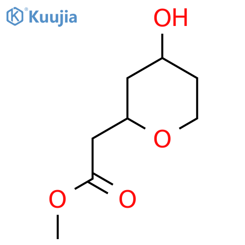 Methyl 2-(4-hydroxyoxan-2-yl)acetate structure