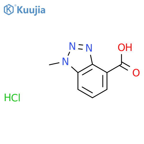 1-Methylbenzotriazole-4-carboxylic acid;hydrochloride structure