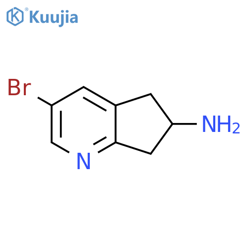 3-bromo-5H,6H,7H-cyclopentabpyridin-6-amine structure