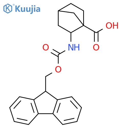 2-[[(9H-Fluoren-9-ylmethoxy)carbonyl]amino]bicyclo[2.2.1]heptane-1-carboxylic acid structure