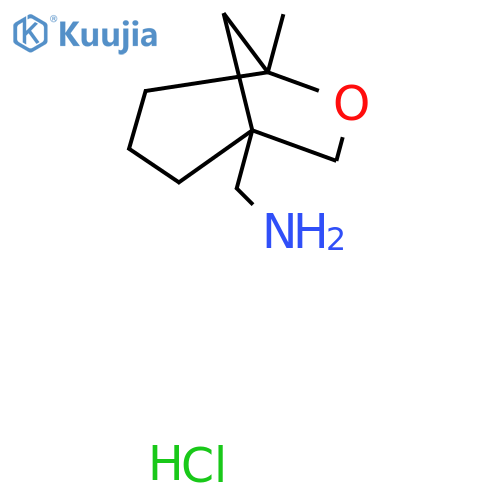 (5-Methyl-6-oxabicyclo[3.2.1]octan-1-yl)methanamine;hydrochloride structure