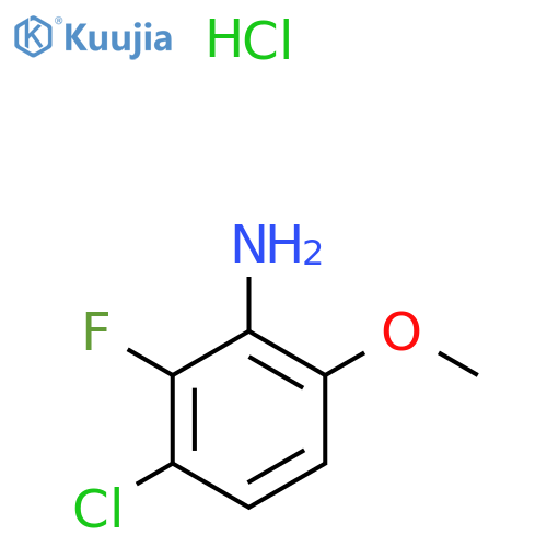 3-Chloro-2-fluoro-6-methoxyaniline;hydrochloride structure