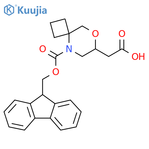 2-[5-(9H-Fluoren-9-ylmethoxycarbonyl)-8-oxa-5-azaspiro[3.5]nonan-7-yl]acetic acid structure