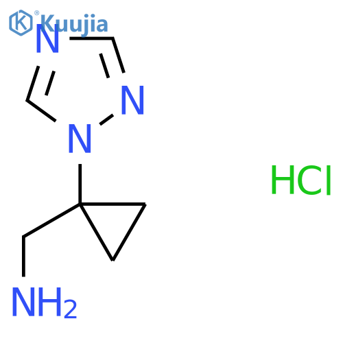[1-(1,2,4-Triazol-1-yl)cyclopropyl]methanamine;hydrochloride structure