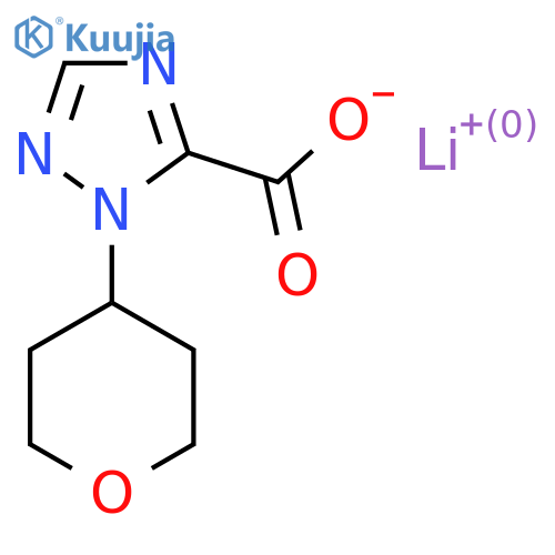Lithium;2-(oxan-4-yl)-1,2,4-triazole-3-carboxylate structure