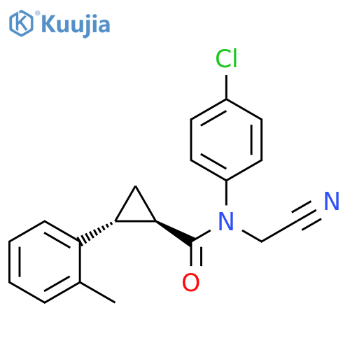 (1R,2R)-N-(4-Chlorophenyl)-N-(cyanomethyl)-2-(2-methylphenyl)cyclopropanecarboxamide structure