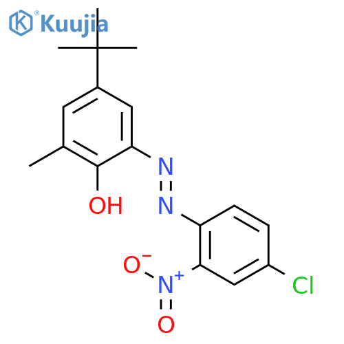 Phenol, 2-[(4-chloro-2-nitrophenyl)azo]-4-(1,1-dimethylethyl)-6-methyl- structure