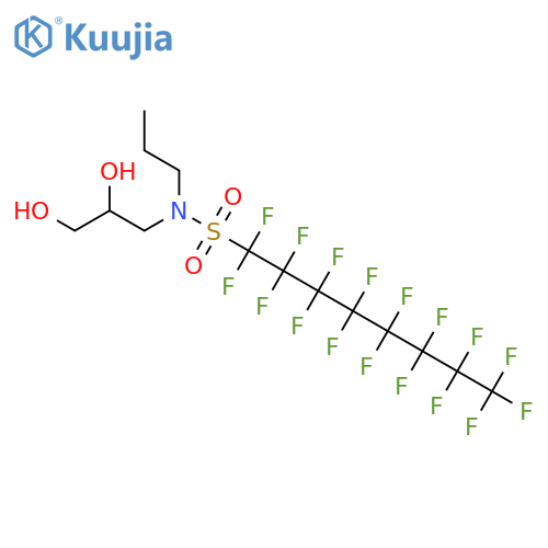 N-Propyl-N-(2,3-dihydroxypropyl)perfluoro-n-octylsulfonamide structure