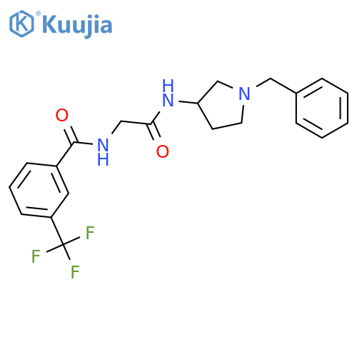 N-[2-[(1-Benzylpyrrolidin-3-yl)amino]-2-oxoethyl]-3-(trifluoromethyl)benzamide structure