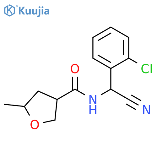 N-[(2-Chlorophenyl)cyanomethyl]tetrahydro-5-methyl-3-furancarboxamide structure