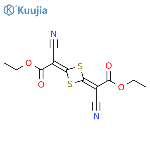 Diethyl 2,2'-(1,3-Dithietane-2,4-diylidene)bis(cyanoacetate) structure