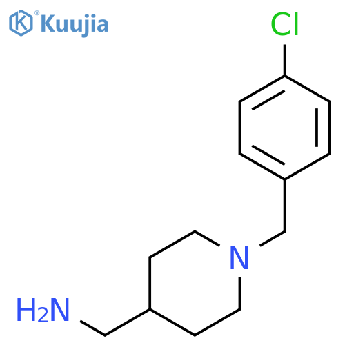 4-Piperidinemethanamine, 1-[(4-chlorophenyl)methyl]- structure