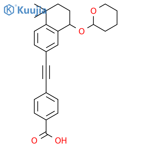 Benzoic acid,4-[2-[(8R)-5,6,7,8-tetrahydro-5,5-dimethyl-8-[[(2S)-tetrahydro-2H-pyran-2-yl]oxy]-2-naphthalenyl]ethynyl]- structure