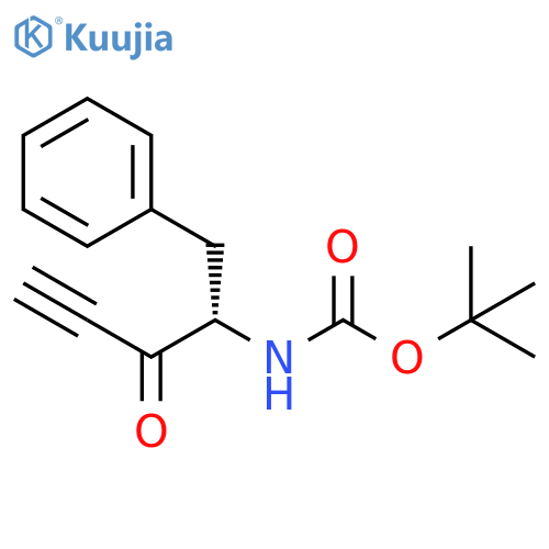 Carbamic acid, [(1S)-2-oxo-1-(phenylmethyl)-3-butynyl]-,1,1-dimethylethyl ester structure