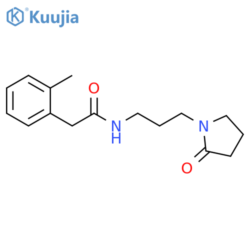 Benzeneacetamide, 2-methyl-N-[3-(2-oxo-1-pyrrolidinyl)propyl]- structure