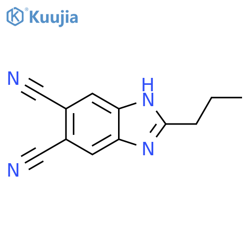 2-propyl-1H-1,3-benzodiazole-5,6-dicarbonitrile structure