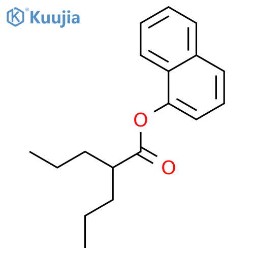 Pentanoic acid,2-propyl-, 1-naphthalenyl ester structure