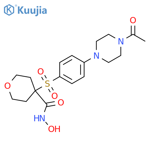 2H-Pyran-4-carboxamide,4-[[4-(4-acetyl-1-piperazinyl)phenyl]sulfonyl]tetrahydro-N-hydroxy- structure