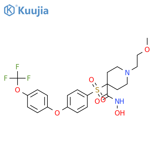 4-Piperidinecarboxamide,N-hydroxy-1-(2-methoxyethyl)-4-[[4-[4-(trifluoromethoxy)phenoxy]phenyl]sulfonyl]- structure