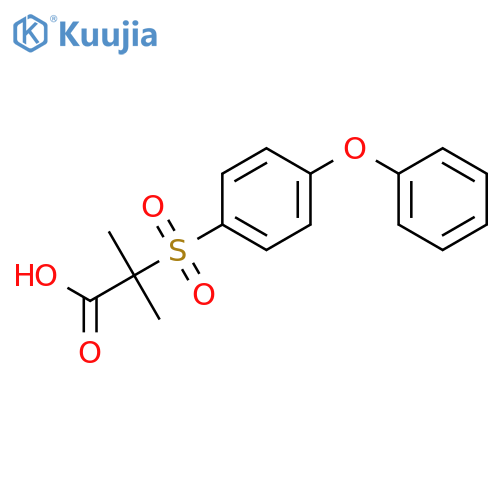 Propanoic acid, 2-methyl-2-[(4-phenoxyphenyl)sulfonyl]- structure