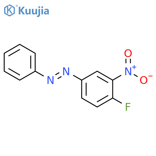 (E)-(4-fluoro-3-nitrophenyl)(phenyl)diazene structure