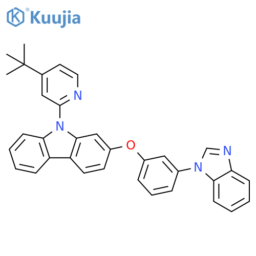 9H-Carbazole, 2-[3-(1H-benzimidazol-1-yl)phenoxy]-9-[4-(1,1-dimethylethyl)-2-pyridinyl]- structure