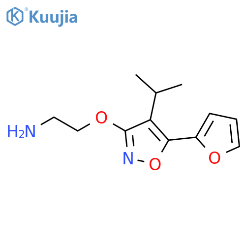 Ethanamine, 2-[[5-(2-furanyl)-4-(1-methylethyl)-3-isoxazolyl]oxy]- structure