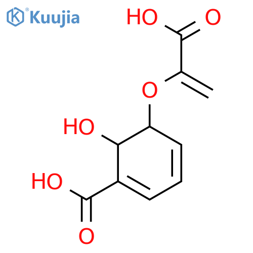 1,3-Cyclohexadiene-1-carboxylicacid, 5-[(1-carboxyethenyl)oxy]-6-hydroxy-, (5S,6S)- structure