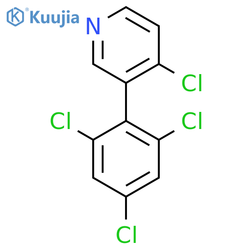 4-Chloro-3-(2,4,6-trichlorophenyl)pyridine structure
