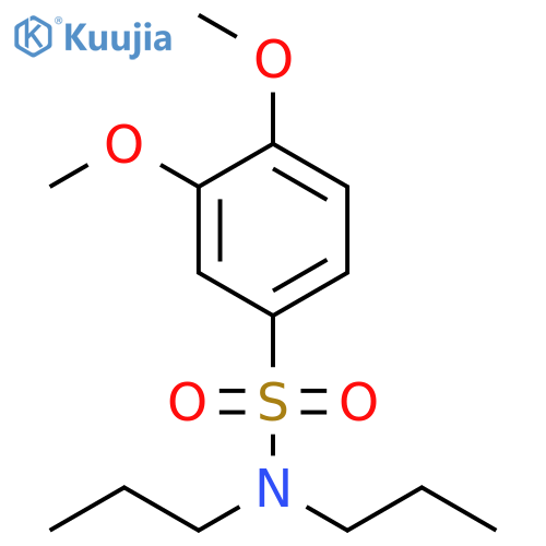 3,4-dimethoxy-N,N-dipropylbenzene-1-sulfonamide structure