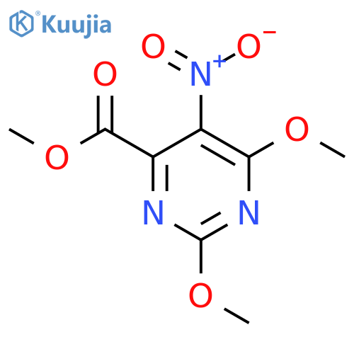 Methyl 2,6-dimethoxy-5-nitro-4-pyrimidinecarboxylate structure