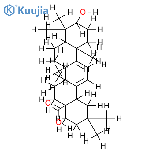 3beta-hydroxy-oleanadien-(9(11).12)-oic acid-(28) structure