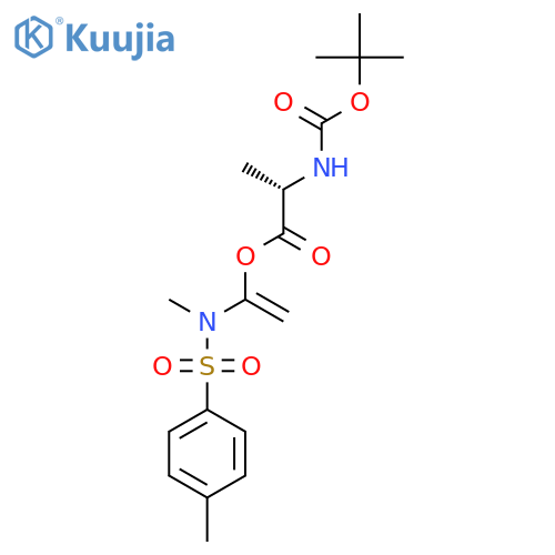 L-Alanine, N-[(1,1-dimethylethoxy)carbonyl]-, 1-[methyl[(4-methylphenyl)sulfonyl]amino]ethenyl ester, (2S)- structure
