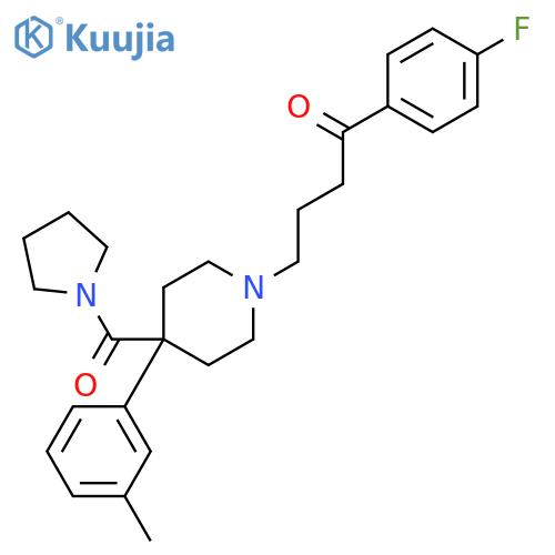 1-Butanone,1-(4-fluorophenyl)-4-[4-(3-methylphenyl)-4-(1-pyrrolidinylcarbonyl)-1-piperidinyl]- structure