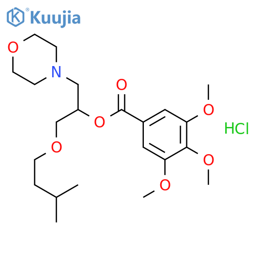 Benzoic acid,3,4,5-trimethoxy-, 1-[(3-methylbutoxy)methyl]-2-(4-morpholinyl)ethyl ester,hydrochloride (1:1) structure