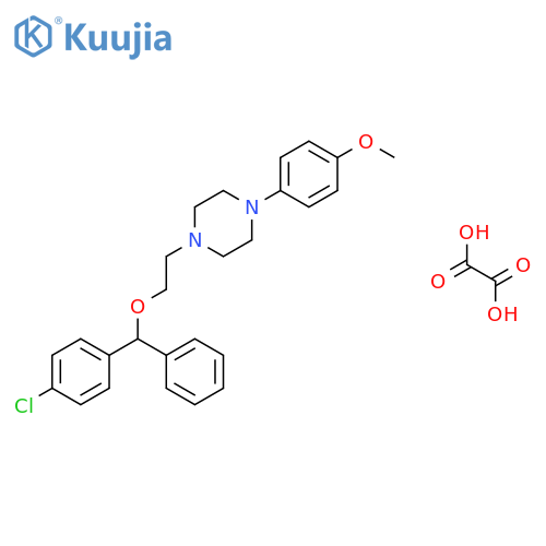 1-{2-[(4-chlorophenyl)(phenyl)methoxy]ethyl}-4-(4-methoxyphenyl)piperazine ethanedioate (1:1) structure