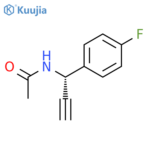 Acetamide, N-[(1S)-1-(4-fluorophenyl)-2-propynyl]- structure
