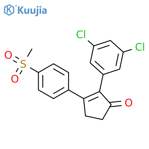 2-Cyclopenten-1-one,2-(3,5-dichlorophenyl)-3-[4-(methylsulfonyl)phenyl]- structure