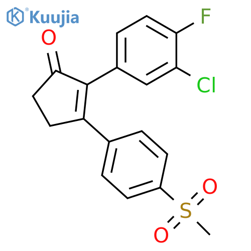 2-Cyclopenten-1-one,2-(3-chloro-4-fluorophenyl)-3-[4-(methylsulfonyl)phenyl]- structure