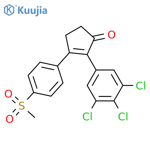 2-Cyclopenten-1-one,3-[4-(methylsulfonyl)phenyl]-2-(3,4,5-trichlorophenyl)- structure