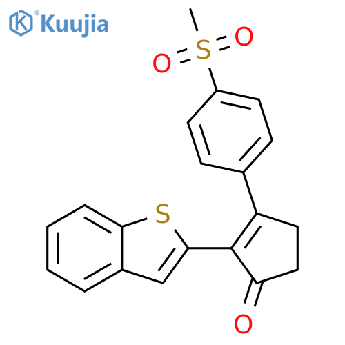 2-Cyclopenten-1-one, 2-benzo[b]thien-2-yl-3-[4-(methylsulfonyl)phenyl]- structure