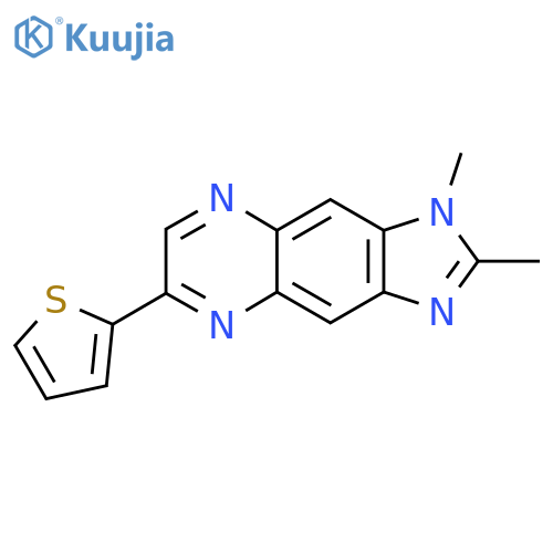 1H-Imidazo(4,5-g)quinoxaline, 1,2-dimethyl-6-(2-thienyl)- structure